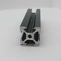 Алюмінієвий профіль 20х20 V-slot, анадований, чорний, порізка (станочный алюминиевый профиль)