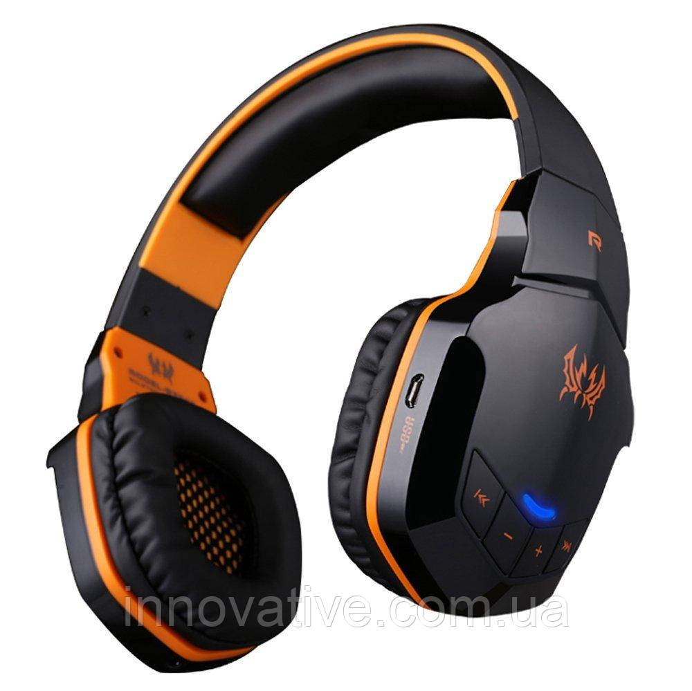 Бездротові Bluetooth-навушники Kotion Each B3505 з автономністю до 10 годин (Чорно-жовтогарячий)