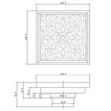 Трап для душу з механічним зворотним клапаном 10*10 Т-02 Бронза, фото 4
