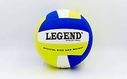 М'яч волейбольний Клейовий EVA LEGEND (EVA, No5, 3-шара, клейовий, синій-жовтий)