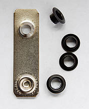Люверси односторонні 5 мм із механізмом для встановлення, чорні, 40 шт. TREND, Швеция