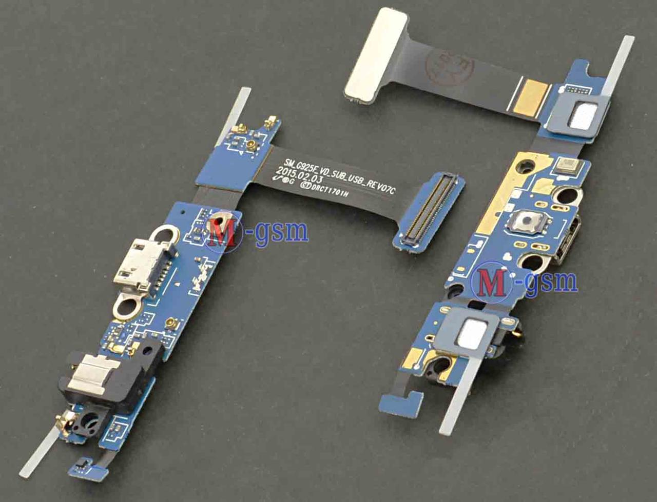 Шлейф Samsung G925 Galaxy S6 Edge with charge and components