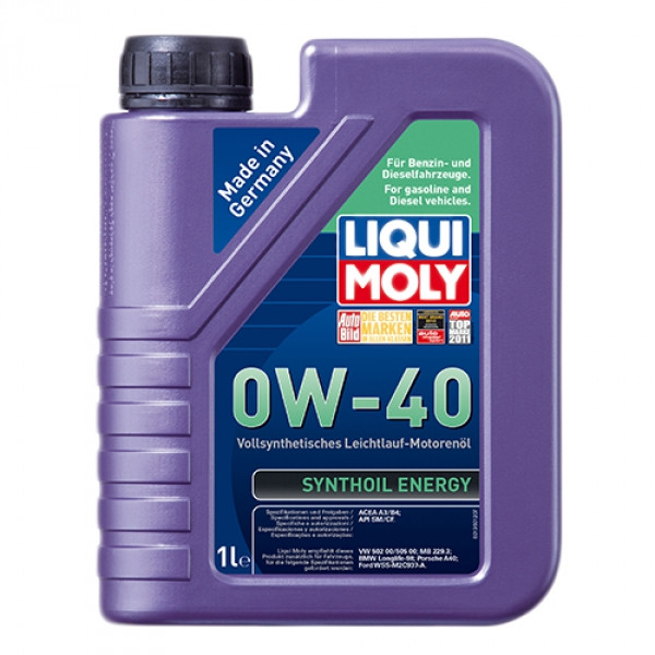 Синтетичне моторне масло Liqui Moly Synthoil Energy SAE 0W-40