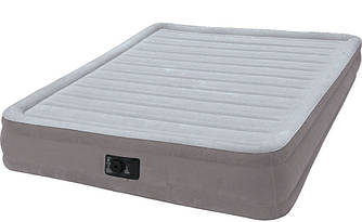 Надувна велюр-ліжко Intex з вбудованим електричним насосом 191х137х33 см (67768)