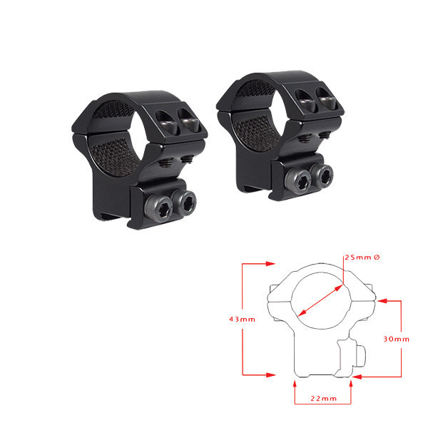 Аксесуари Hawke Кільця Matchmount 1"/9-11mm/Med, фото 1