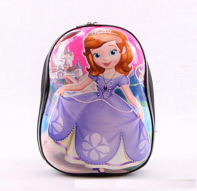 Тверді дитячі рюкзаки з принтами 3D Принцеса Софія