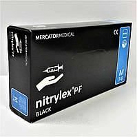 Перчатки нитриловые черные Nitrylex PF, размер M 100шт.