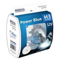 Комплект галогенових ламп Brevia H3 Power Blue 12v/55w