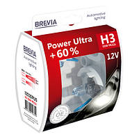 Комплект галогенових ламп Brevia H3 Power Ultra +60% 12v/55w