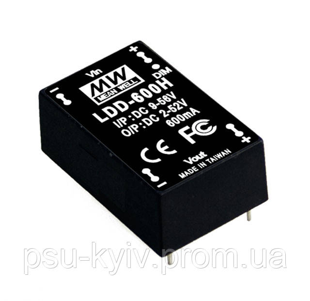 Блок живлення Mean Well LDD-1000H Драйвер для світлодіодів (LED) 52 Вт, 52 В, 1 А (DC/DC Перетворювач)