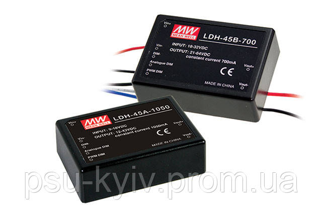 Блок живлення Mean Well LDH-45A-1050 Драйвер для світлодіодів (LED) 45.15 Вт, 43, 1.05 А (DC/DC Перетворювач)