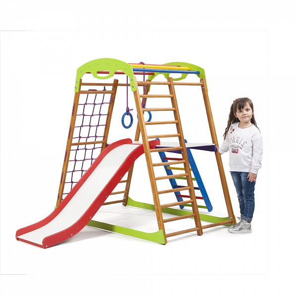 Детский спортивный комплекс для дома BabyWood Plus 2 (ТМ SportBaby) - фото 1 - id-p559990421