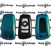 Чохол (блакитний, пластиковий) для смарт- ключа BMW (БМВ)