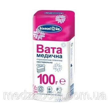 Вата 100г зіг-заг медична нестерильна, фото 1