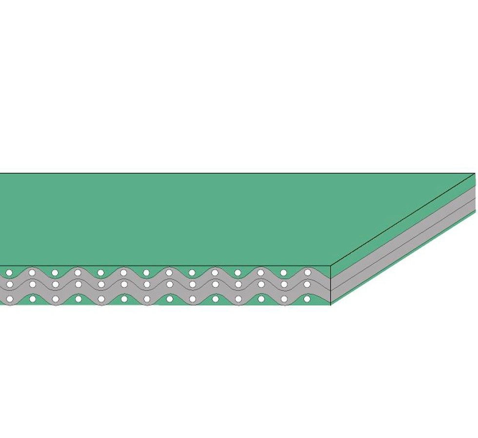 Стрічка транспортерна ПВХ 3T18 U0-V0 PVC зелена