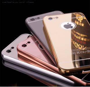 Металевий дзеркальний чохол бампер для Apple iPhone 5C (4 кольори в наявності)