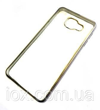Прозорий силіконовий чохол Baseus з чорно-сріблястим бампером для Samsung Galaxy A7 (2016)