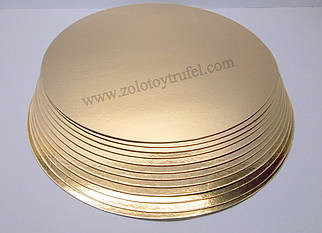 Підкладка для торта золото-срібло d 28 см