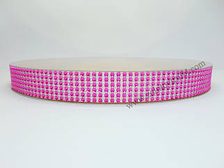 Посилена підкладка 40 см h-3 см "Кругла золото-срібло з рожевим камінням"