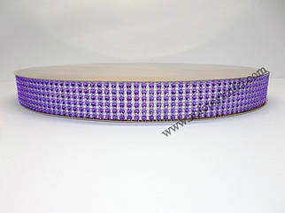 Посилена підкладка 40 см h-3 см "Кругла золото-срібло з фіолетовими камінням"