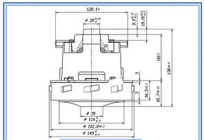 Двигун для мийного пилососа KARCHER NT35/1 PUZZI 8/1 PROFI, фото 3