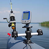 Тарга 350 мм FASTen Borika Gm350-3 з трьома замками однією точкою кріплення для човнів, колір - чорний, фото 3