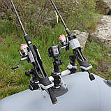 Тарга 350 мм FASTen Borika Gm350-3 з трьома замками однією точкою кріплення для човнів, колір - чорний, фото 5