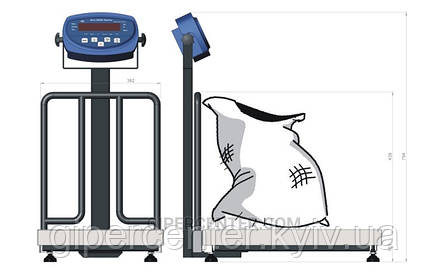 Товарні ваги з огорожею для мішків BDU150-0607 М бюджет 600х700 мм (без стійки), фото 2
