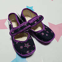 Тапочки оптом в садок на дівчинку, текстильна взуття Vitaliya Віталія Україна, розміри з 23 по 27