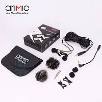 Петличний мікрофон Ulanzi Arimic Dual з двома мікрофонами, кабель 6 м.