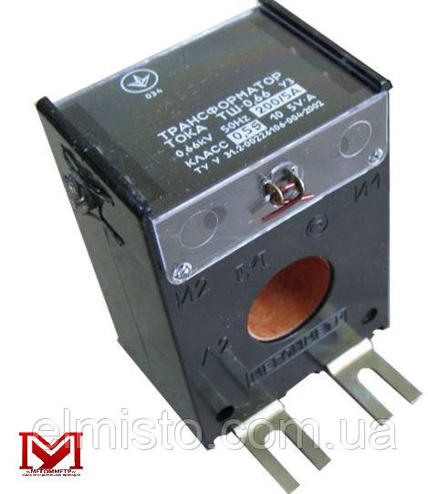 Трансформатор струму ТШ-0,66 200/5 кл.т. 0,5 (без шини) , фото 1