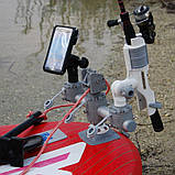 Тарга 350 мм Фастен Борика Gm350-3G з трьома замками однією точкою кріплення для човнів, колір - сірий, фото 4