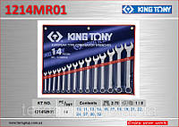 Набор ключей рожково-накидных 10-32мм, 14шт., KING TONY 1214MR01.