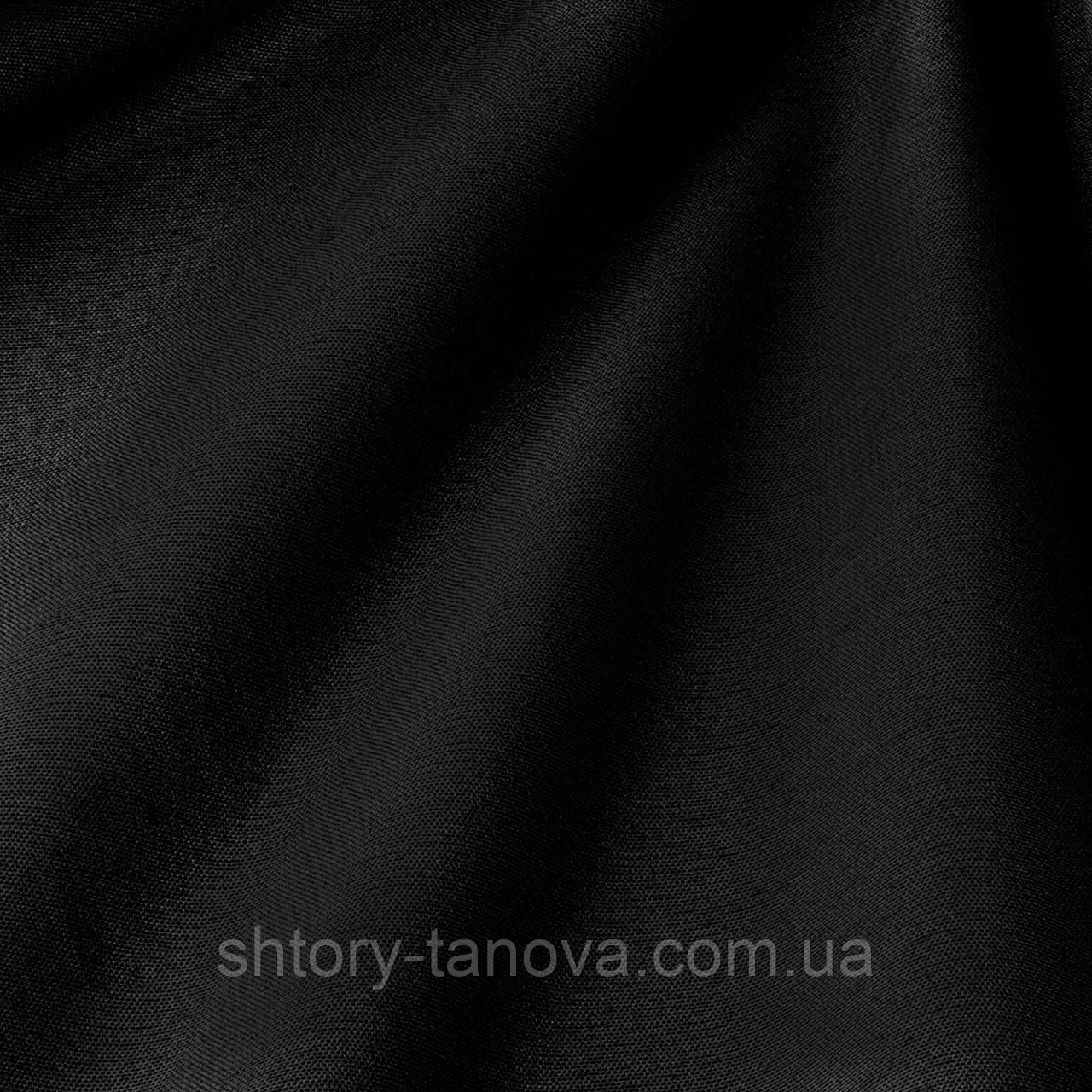 Декоративна тканина однотонна, чорний бурштин