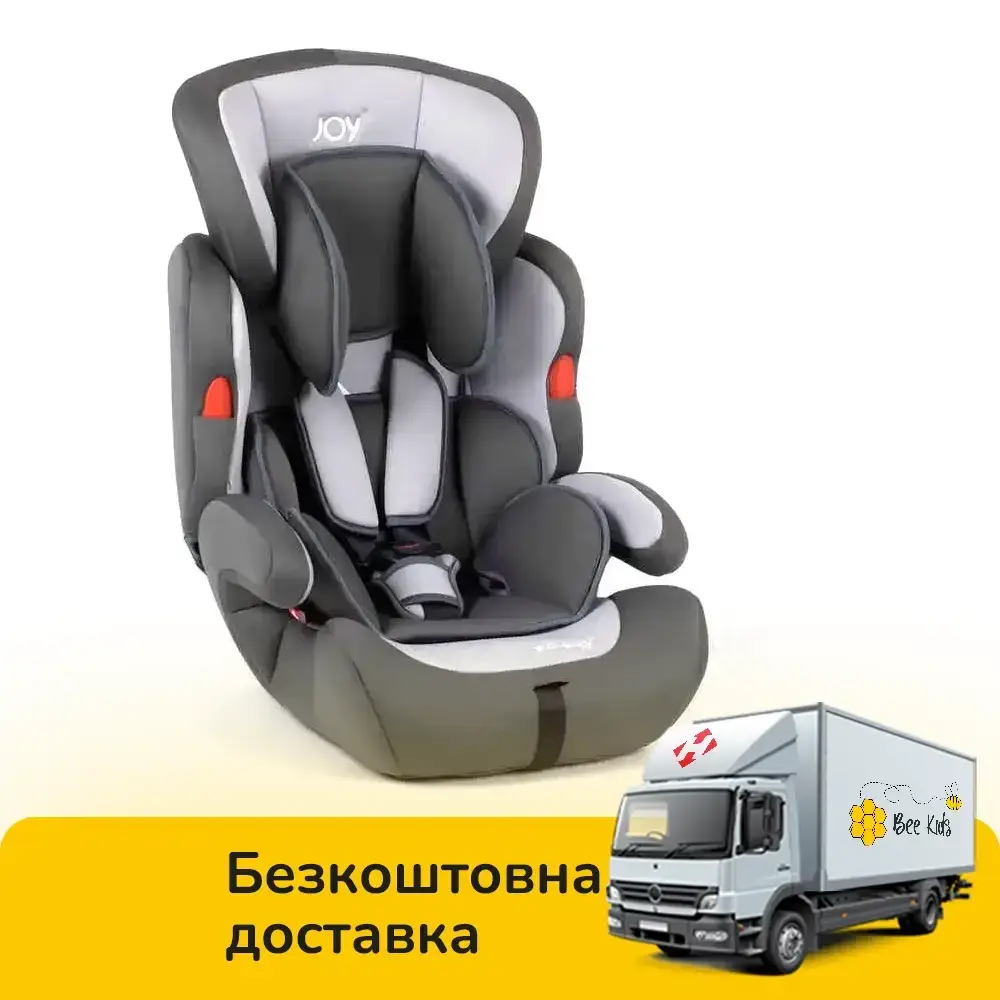 

Детское автокресло с бустером (группа 1-2-3, 9-36кг) JOY NB-6002 Серый