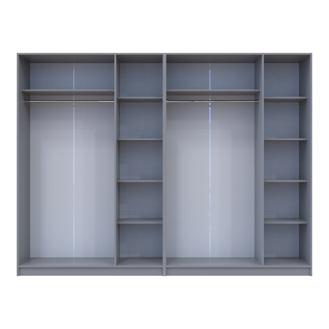 Шафа для одягу комплект Промо Сірий 3+3 ДСП 270х48х204 (80737768) 2