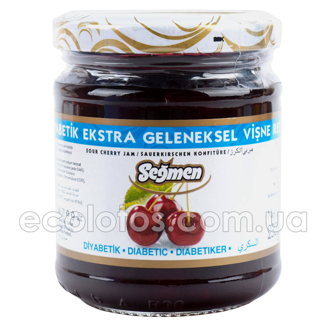 

Вишневый джем без сахара "Segmen" 230 г, Турция