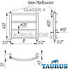 Карликовий н/ж сушарка для рушників Classic 4/ 450х400 мм з гнутої круглої труби. Електро. Україна, фото 2
