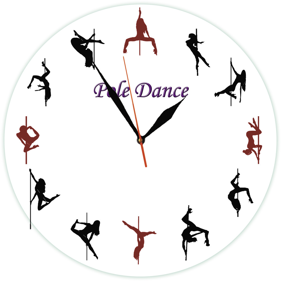 Настінні годинники "Pole Dance" із скла
