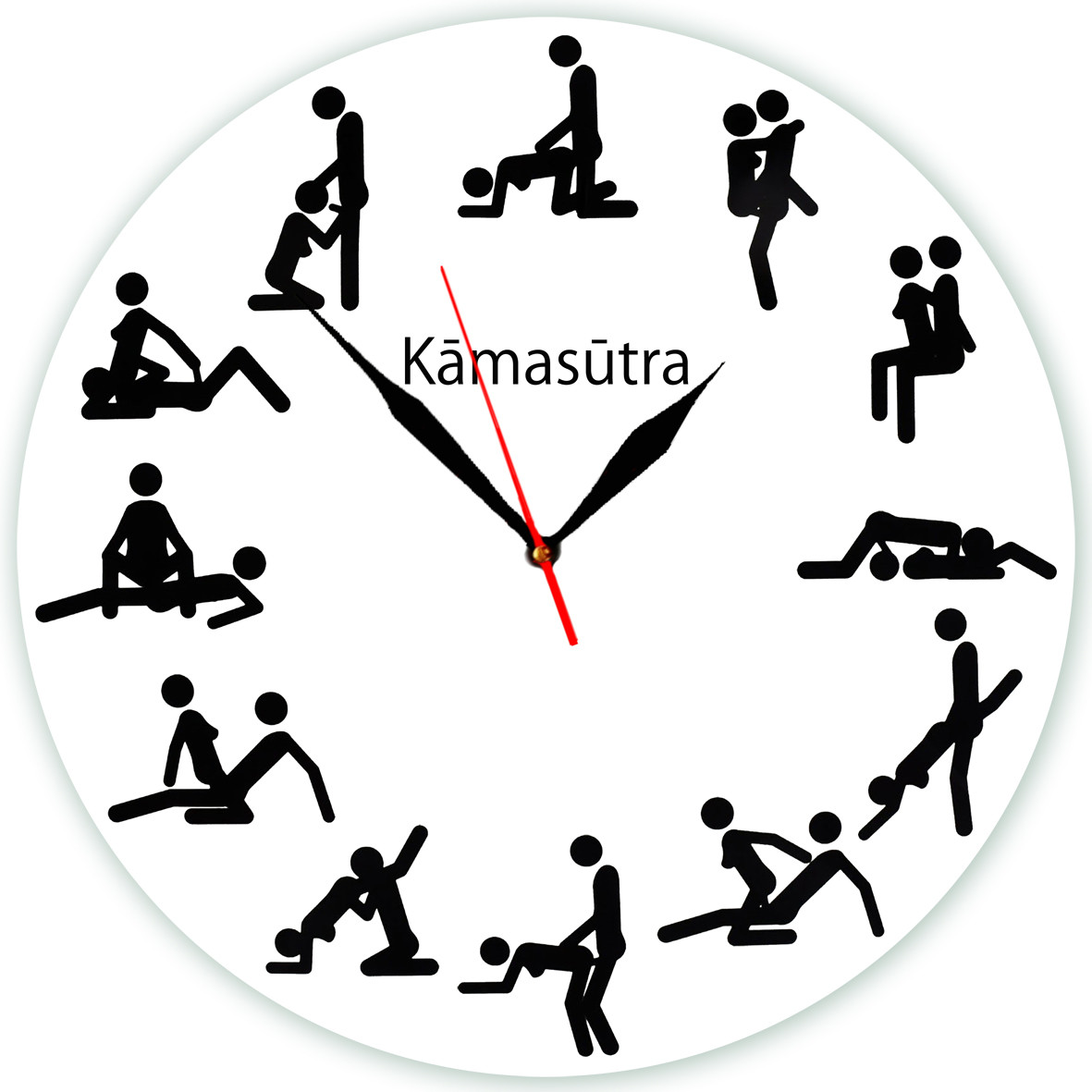 Настінні годинники "Камасутра" із скла