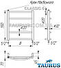 Маленька неіржавка сушарка для рушників Classic 5/550х400 мм із круглою дугоподібною перемичкою., фото 2