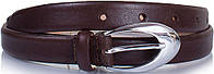 Женский кожаный ремень 2 см YSK коричневый