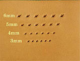 Пробійник кроковий для шкіри 1+2+4+6 зубів крок 4мм пробойцы малі просічки вилочні інструмент для шкіри, фото 3