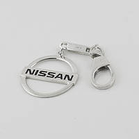 Серебряный брелок для автомобиля "Nissan" (Ниссан) ЮМ-8122