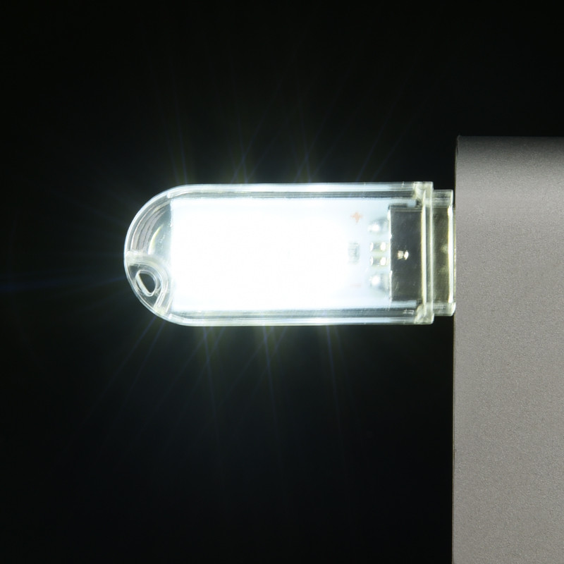 USB LED світильник 3 діода колір холодний білий, фото 1