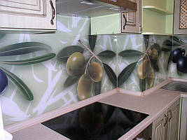 Кухонний фартух зі скла оливки