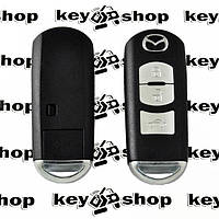 Оригинальный смарт ключ Mazda (Мазда) 3 кнопки, с чипом 4D63, 433 MHZ