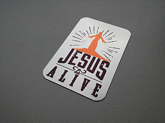 Магніт металевий: "Jesus is alive"