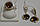 Кільце срібне з золотом і коричневим цирконієм Сабрина, фото 3