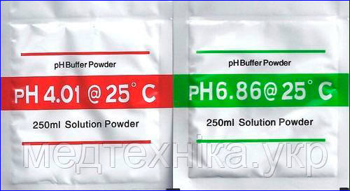 Набір калібрувальних розчинів для PH метрів, PH = 4,00 і 6,86 (250 мл)